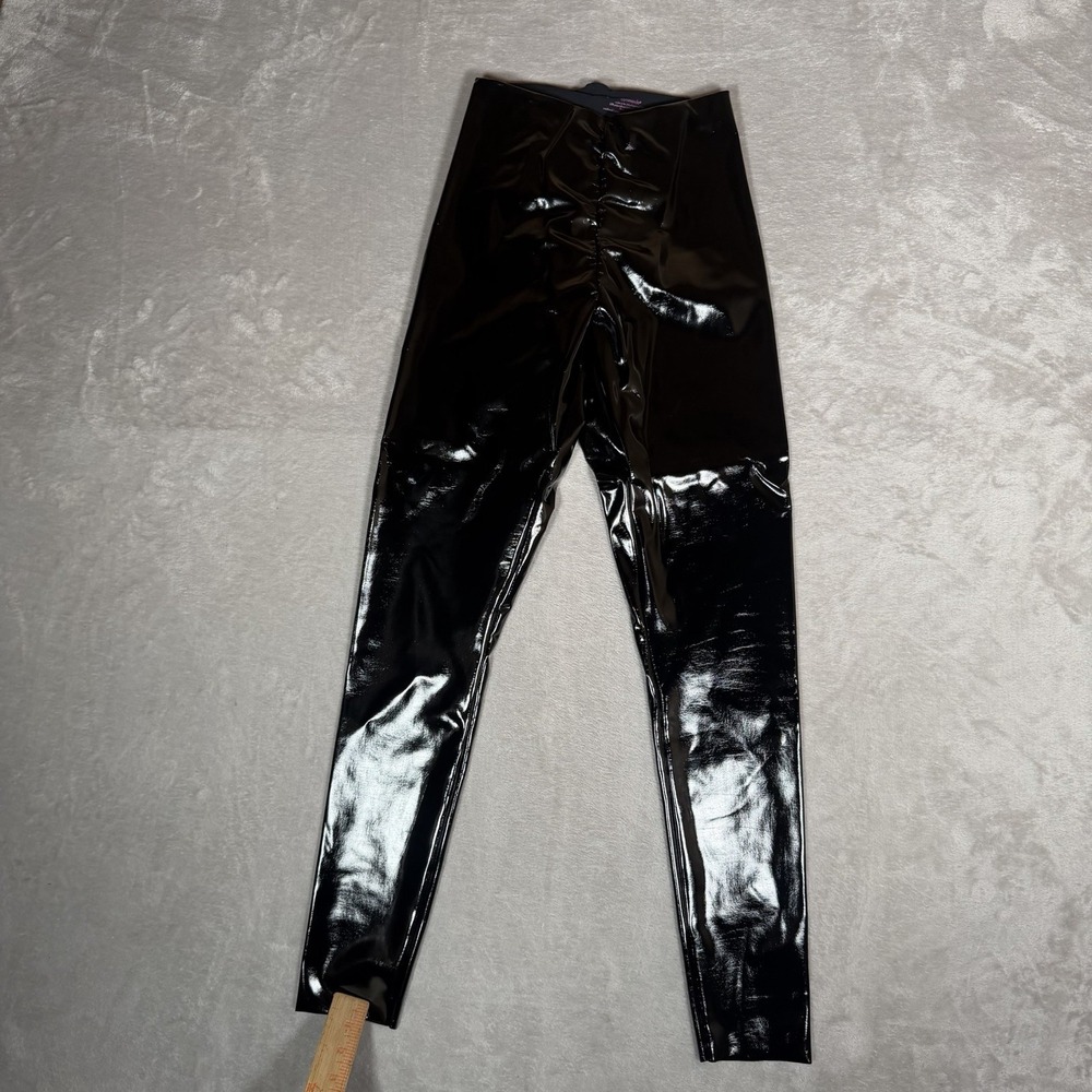 Commando Faux Patent Leather Leggings Medium High Rise Shiny Black SLG01